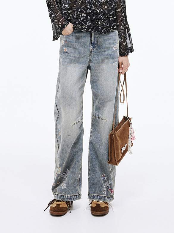 Seal Style Denim Pants