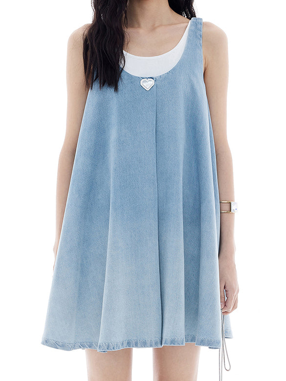 Gradation Color Denim Dress
