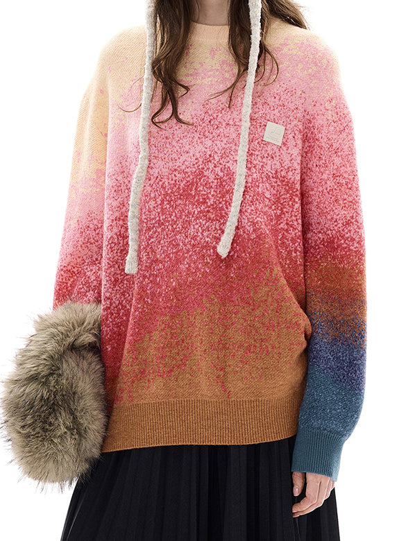 Graduation Color Knit Top