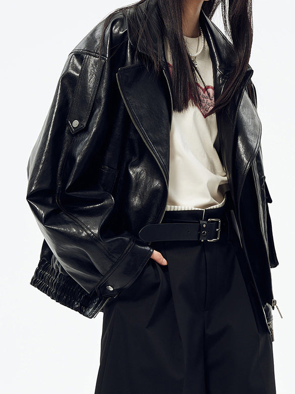 Fake Leather Riders Jacket
