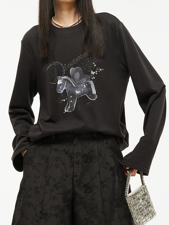 Printed Beads Sweatshirt