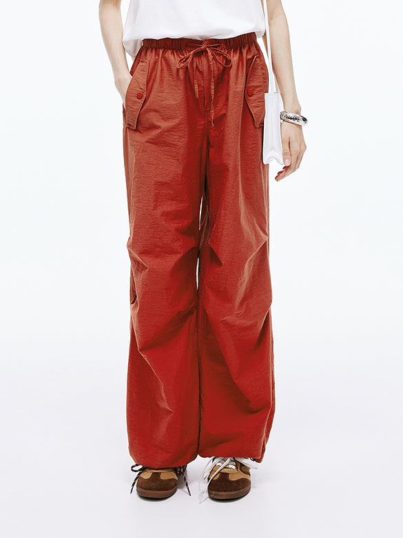 Red Nylon Work Pants