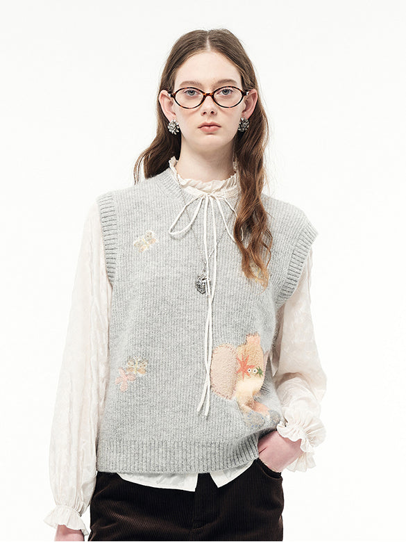 Character Design Sleeveless Knit