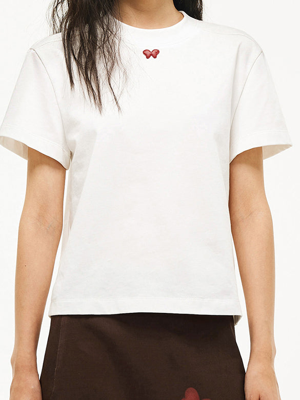 Butterfly One-point Compact T-shirt