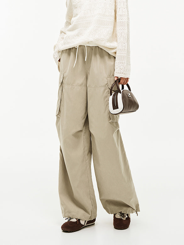 Waist Rubber Cargo Pants
