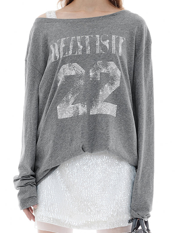 Back-side Design Long Sleeves T-shirt