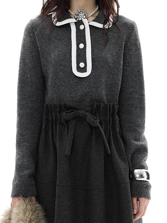 Bi-color Piping Polo Knit