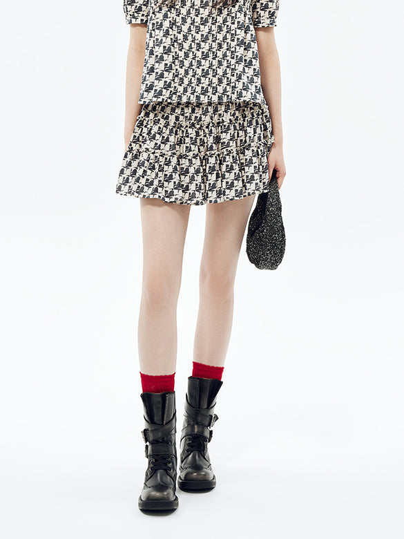 Monogram printed Skirt