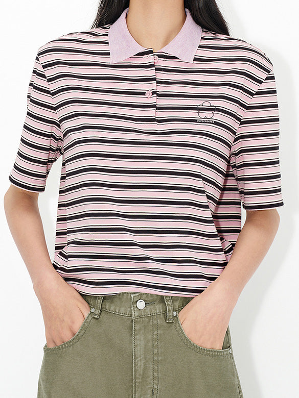 Stripe Polo Top