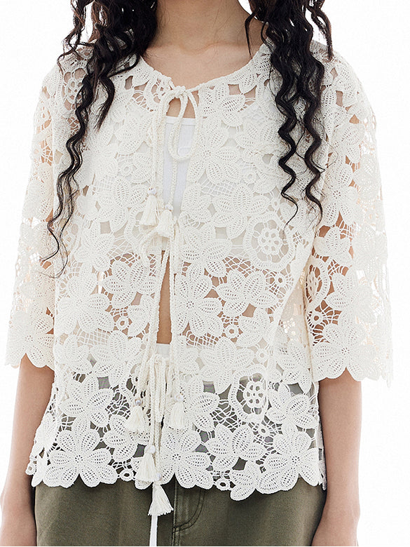 Cotton Lace Cardigan