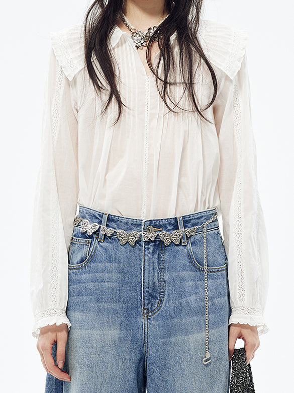 Big Frill Collar Blouse