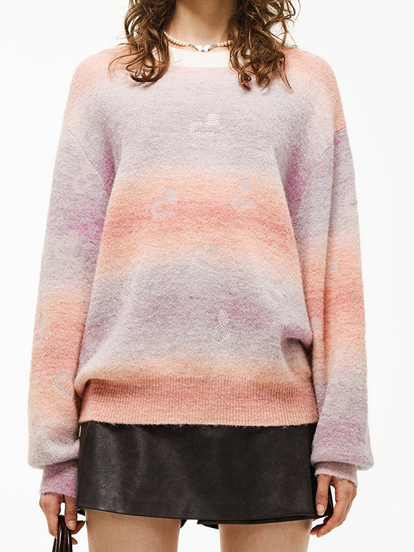 Monogram Stripe Gradation Knit