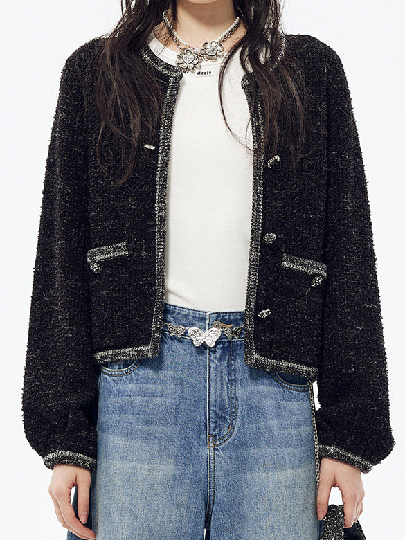 Like Tweed Knit Cardigan