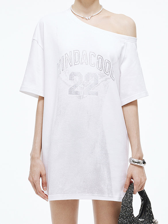 One-shoulder T-shirt Dress