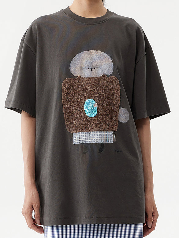 3D Embroidery Character T-shirt