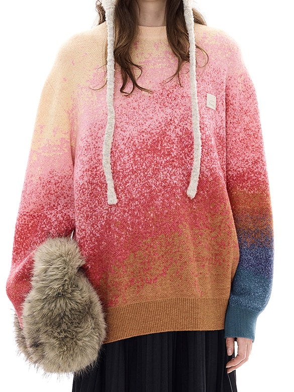 Graduation Color Knit Top