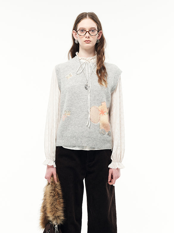 Character Design Sleeveless Knit
