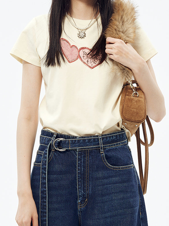 Heart Printed T-shirt
