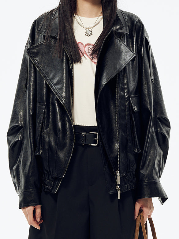 Fake Leather Riders Jacket