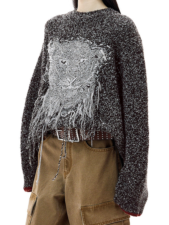 Animal Embroidery Knit