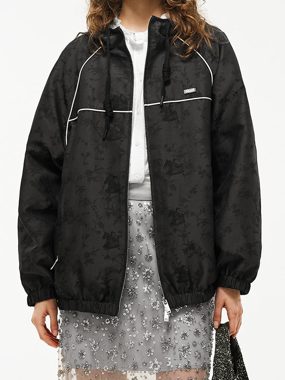 Unicorn Jacquard Sporty Zipper Blouson
