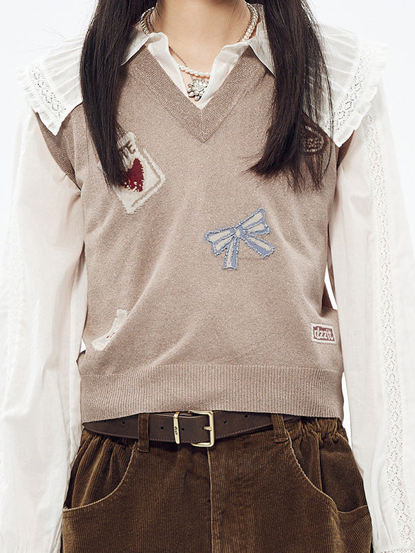 Glitter Knit Vest