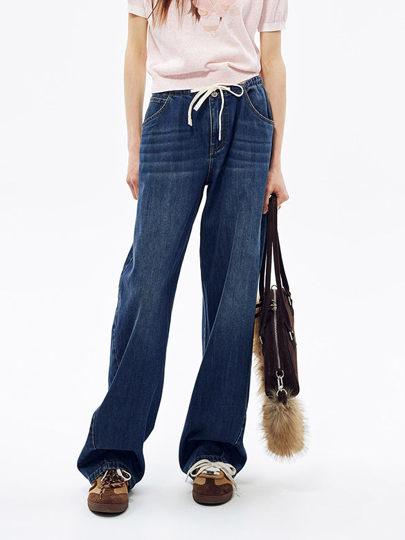 Waist Code Denim Pants