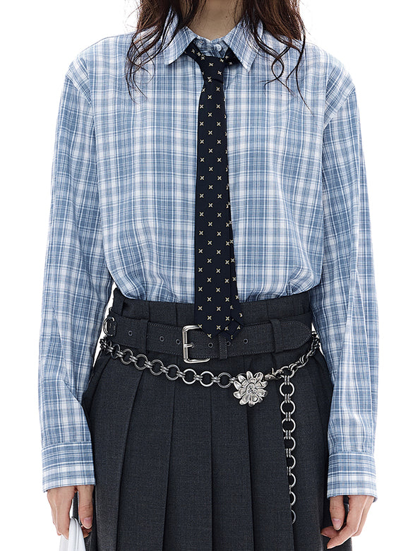 Plaid & Stripe Tie-shirt