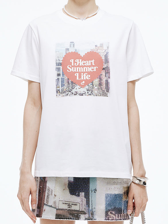 Vintage Printed Beads T-shirt