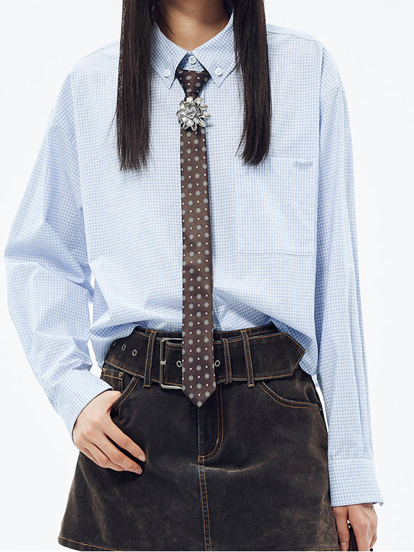 Tie Plaid Shirt