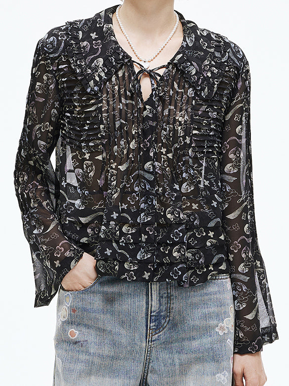 Printed Chiffon Blouse