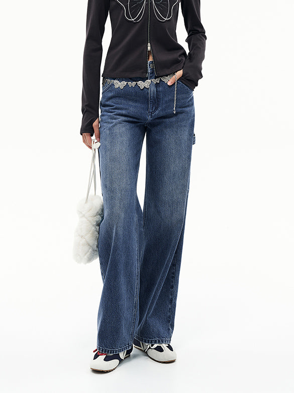 Design Cargo Denim Pants