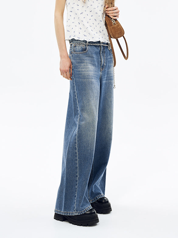 Switching Design Denim Pants