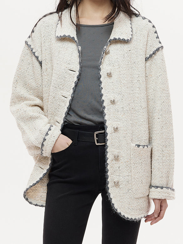 Embroidery Piping Knit Outer