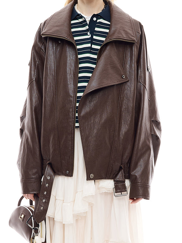 Fake Leather Riders Jacket