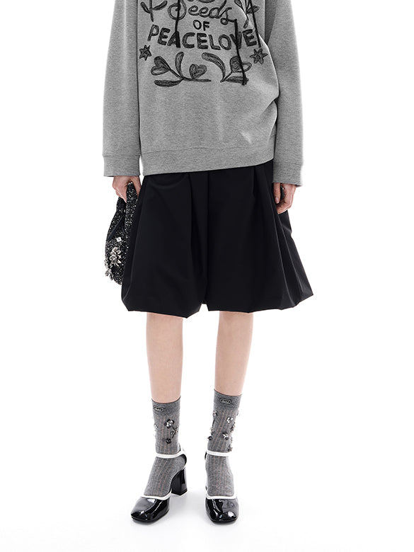 Padded Taffeta Skirt