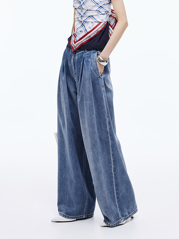 White Belted Denim Pants