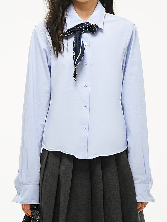 Scarf Bow-tie Shirt