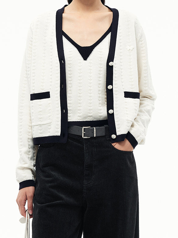 Piping Ensemble Knit Top