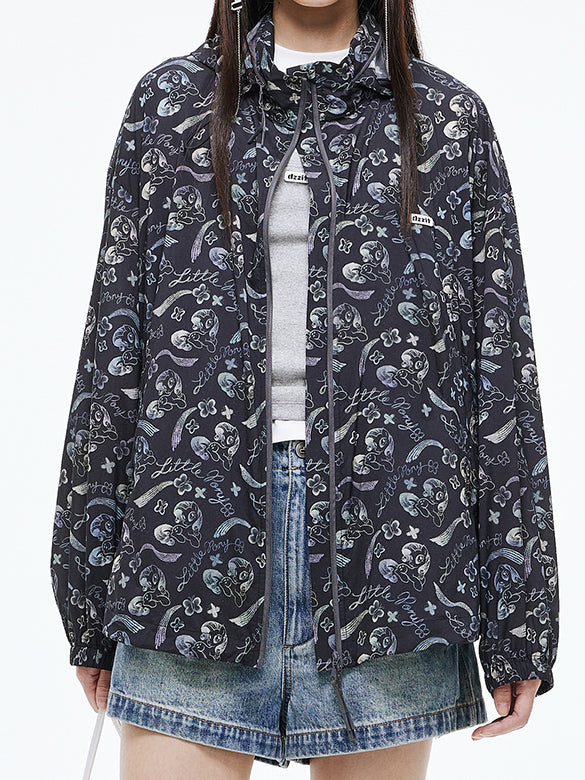 Printed Nylon Blouson