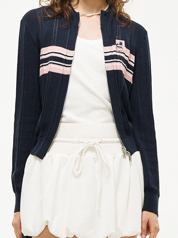Line Retro Zipper Knit