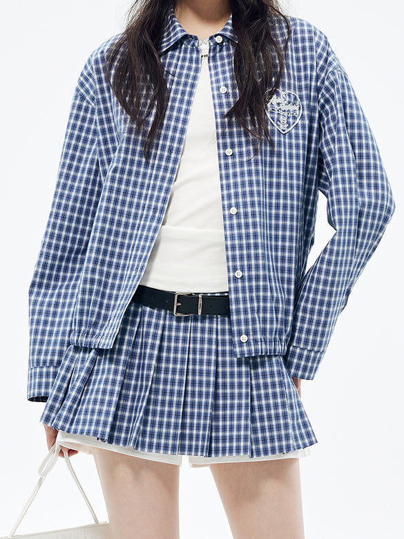 Plaid Shirt Blouson
