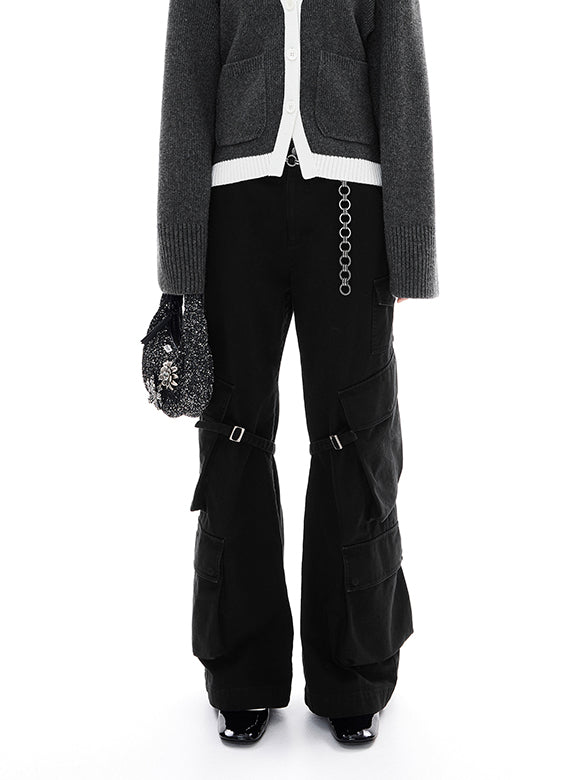 Strap Design Cargo Pants