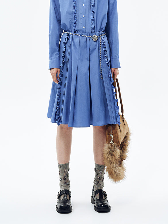 Frill Taffeta Skirt