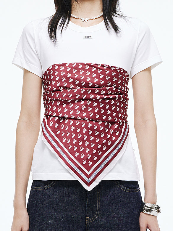 Scarf Combination T-shirt
