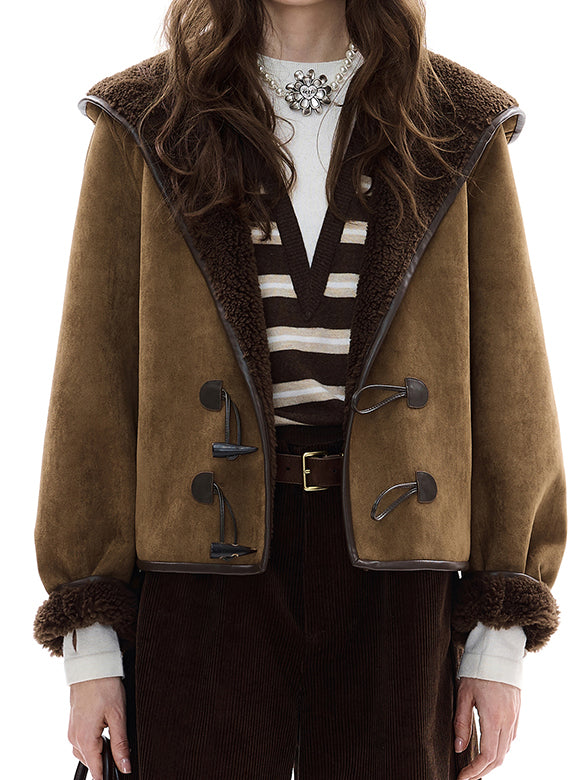 Fake Mouton Hoodie Duffle Blouson