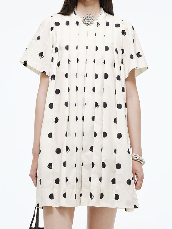 Polka Dot Pleats Dress