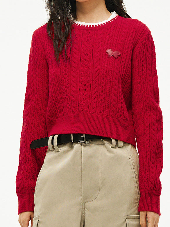 Bi-color Piping Knit