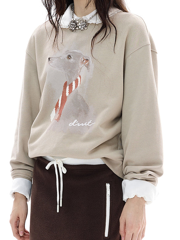Dog Printed Sweatshirt