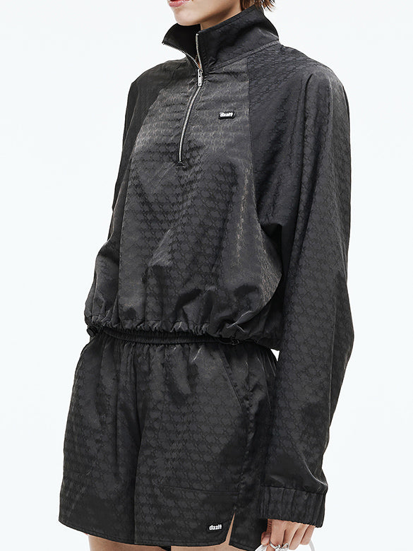 Monogram Pattern Zipper Blouson